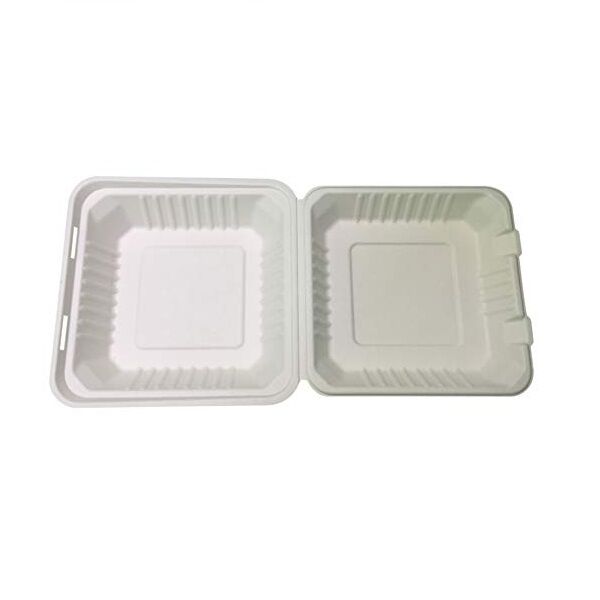 8 inch clamshell bagasse